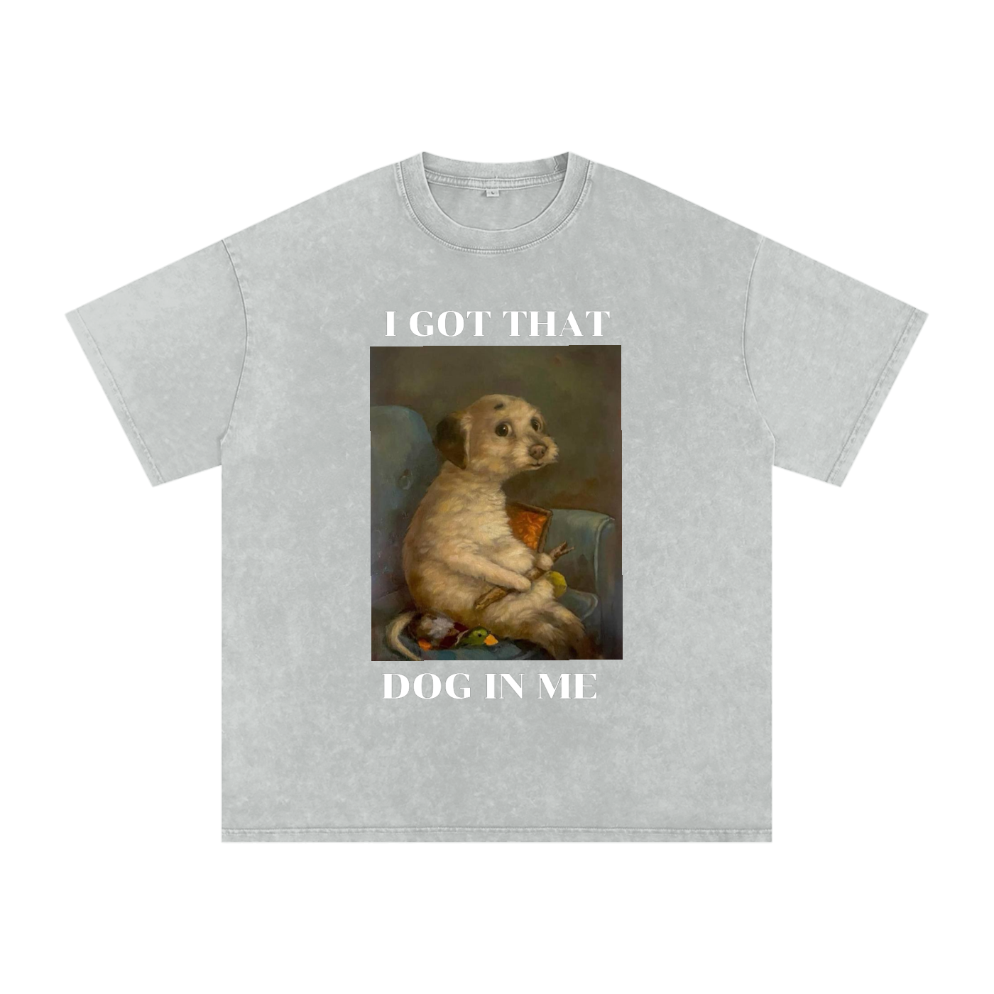 Snow Washed Oversized Cotton T-Shirt