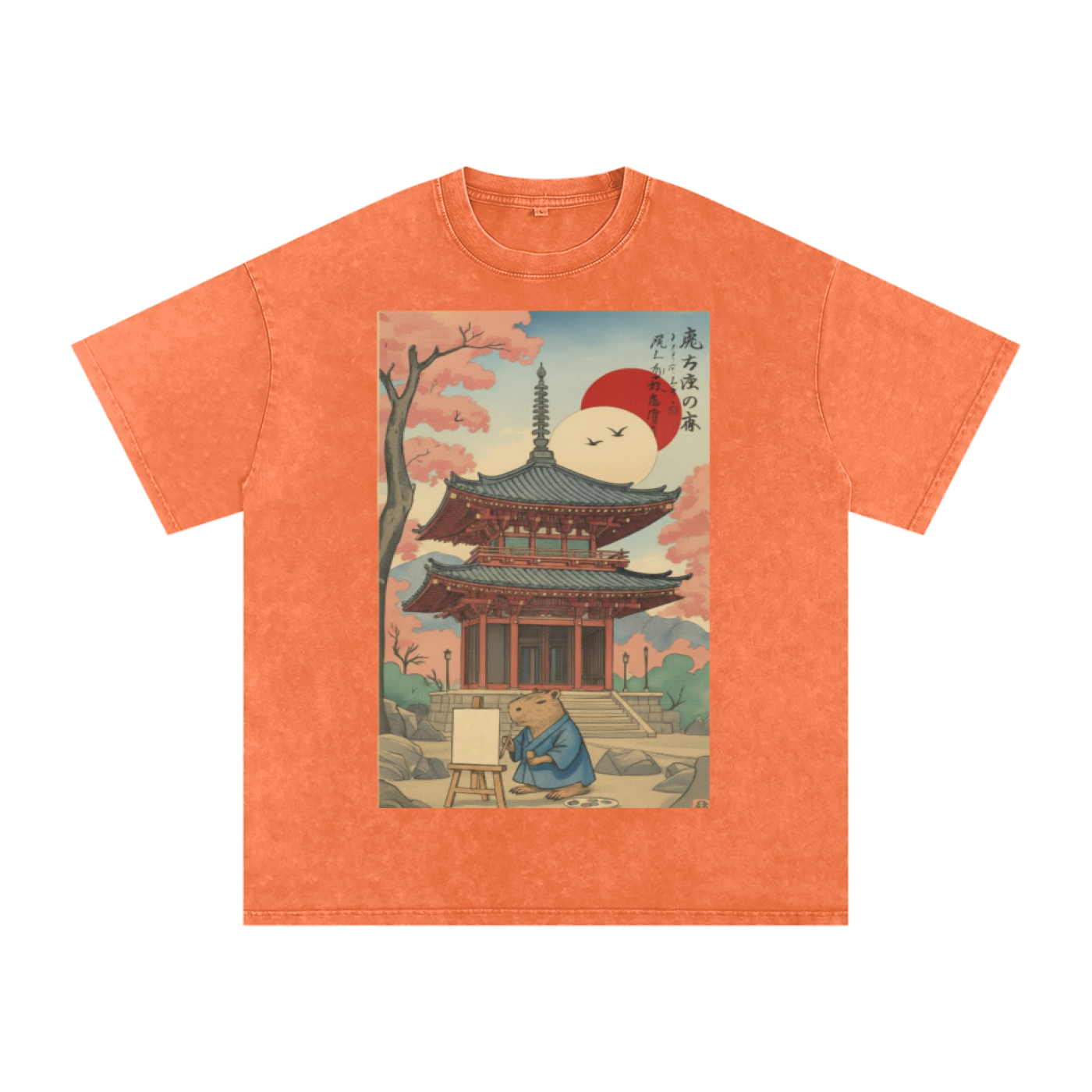 Snow Washed Oversized Cotton T-Shirt