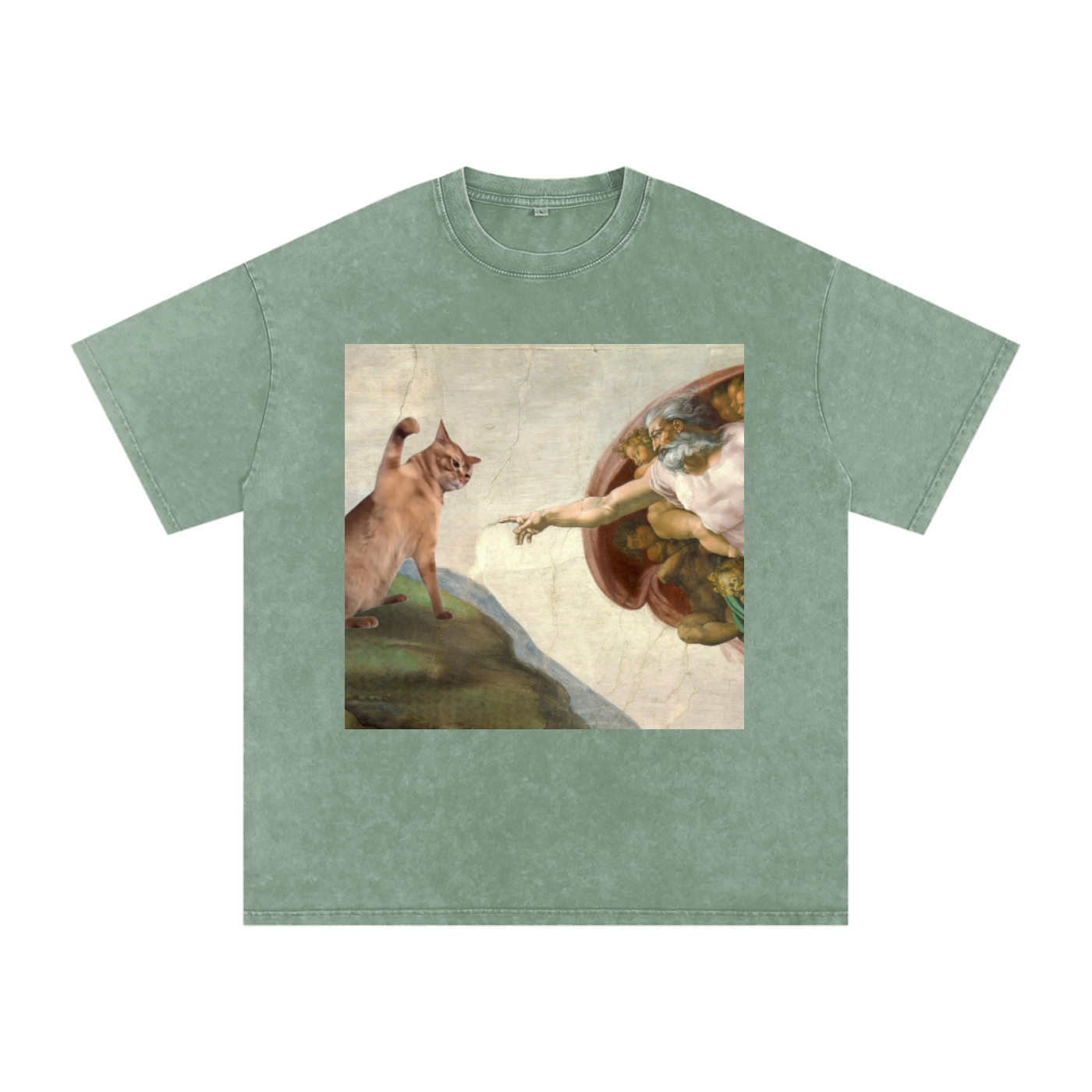 Snow Washed Oversized Cotton T-Shirt