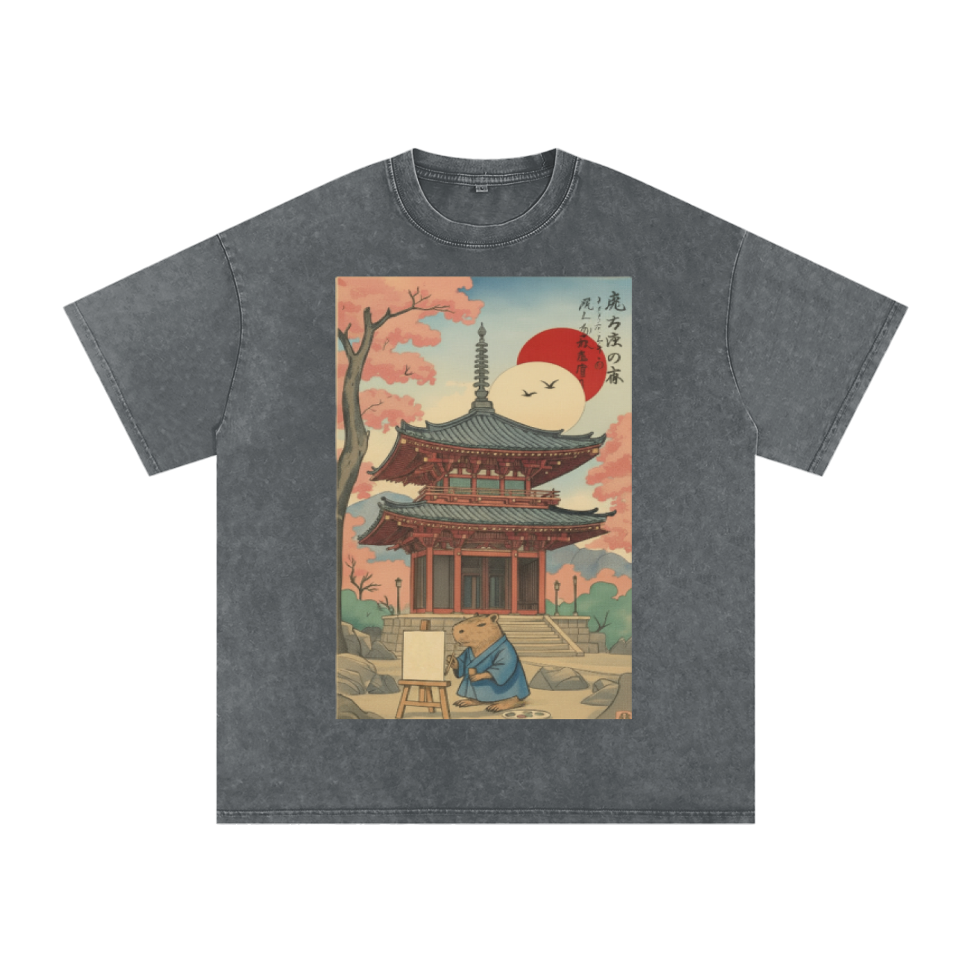 Snow Washed Oversized Cotton T-Shirt