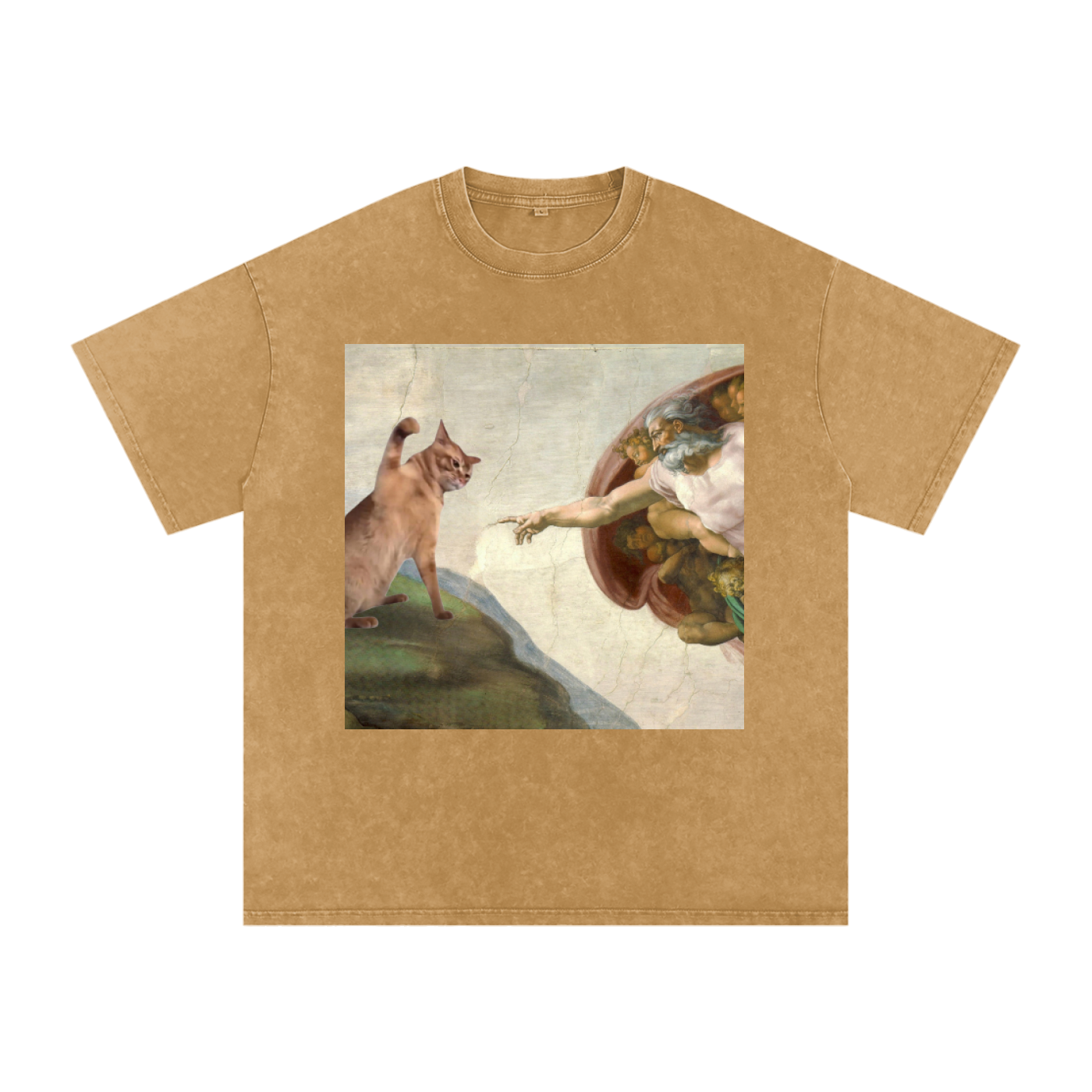 Snow Washed Oversized Cotton T-Shirt