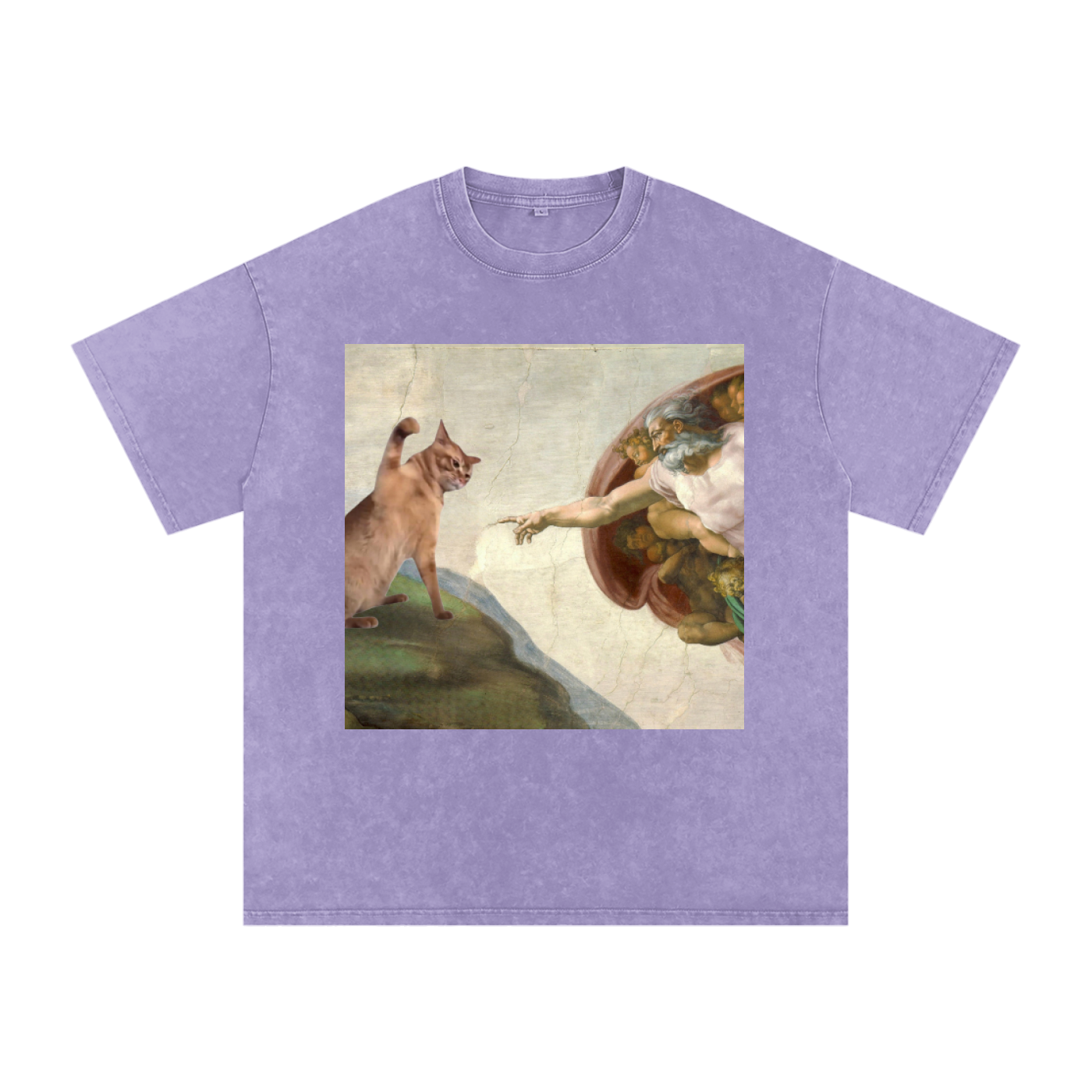 Snow Washed Oversized Cotton T-Shirt