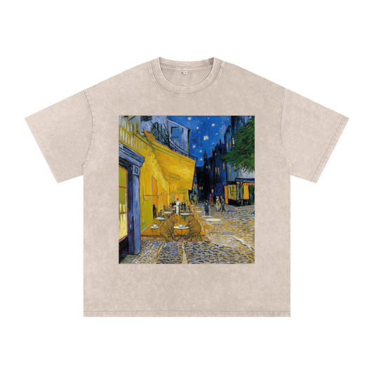 Snow Washed Oversized Cotton T-Shirt