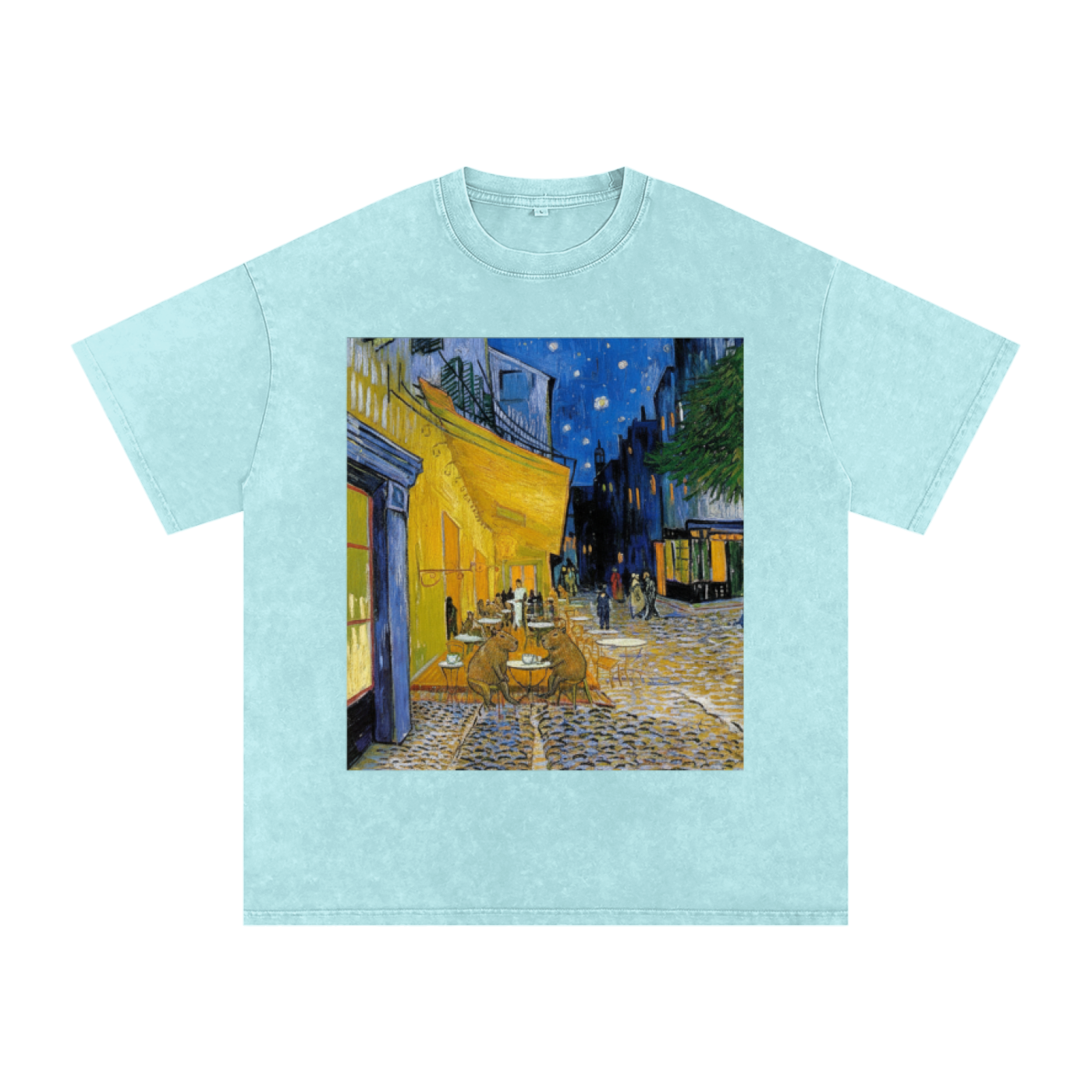 Snow Washed Oversized Cotton T-Shirt