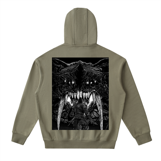 Drop-Shoulder Zip Up Hoodie