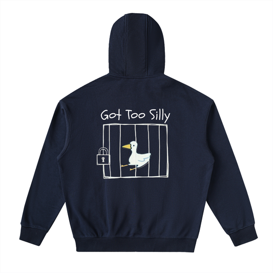 Drop-Shoulder Zip Up Hoodie