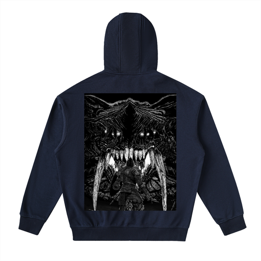 Drop-Shoulder Zip Up Hoodie