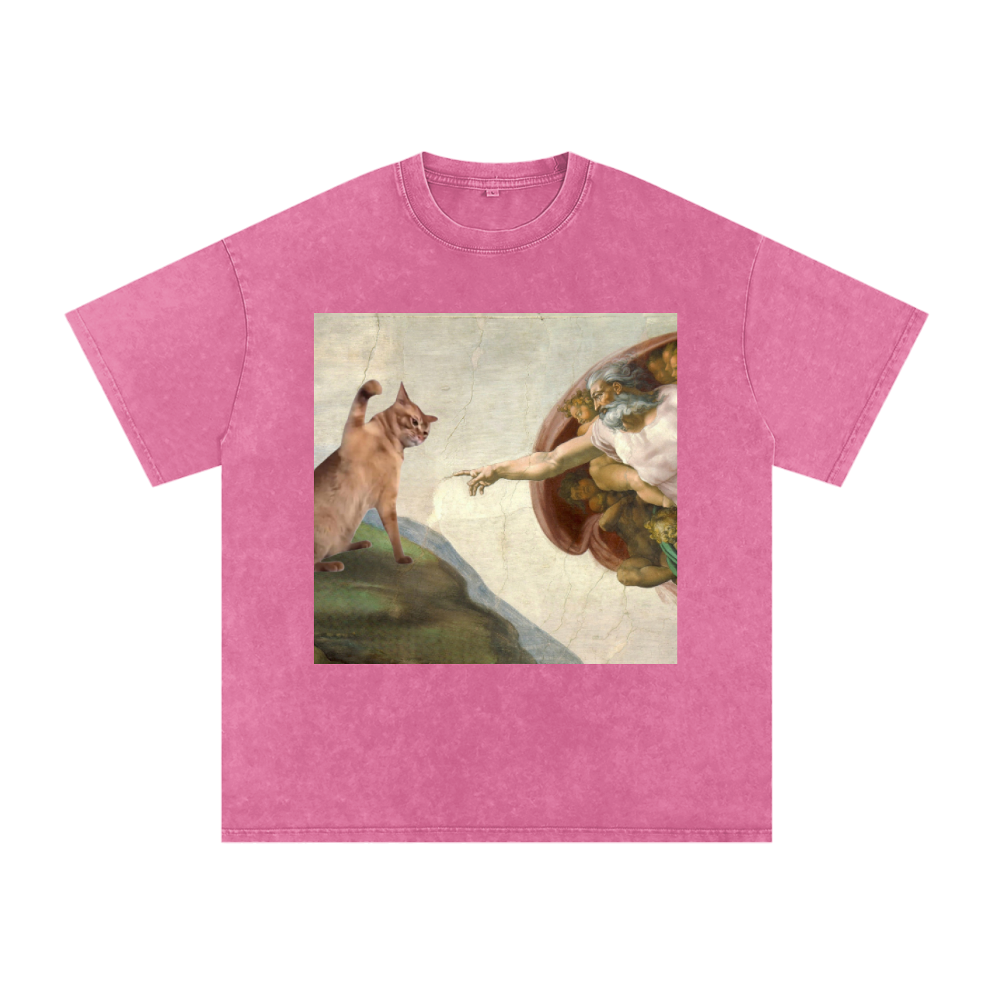 Snow Washed Oversized Cotton T-Shirt