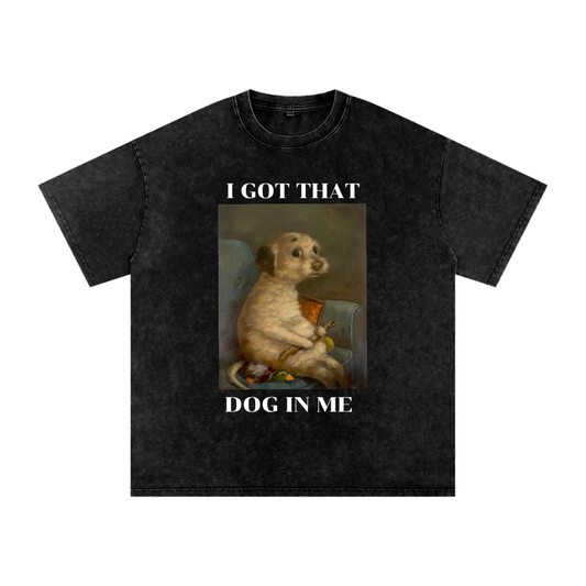 Snow Washed Oversized Cotton T-Shirt