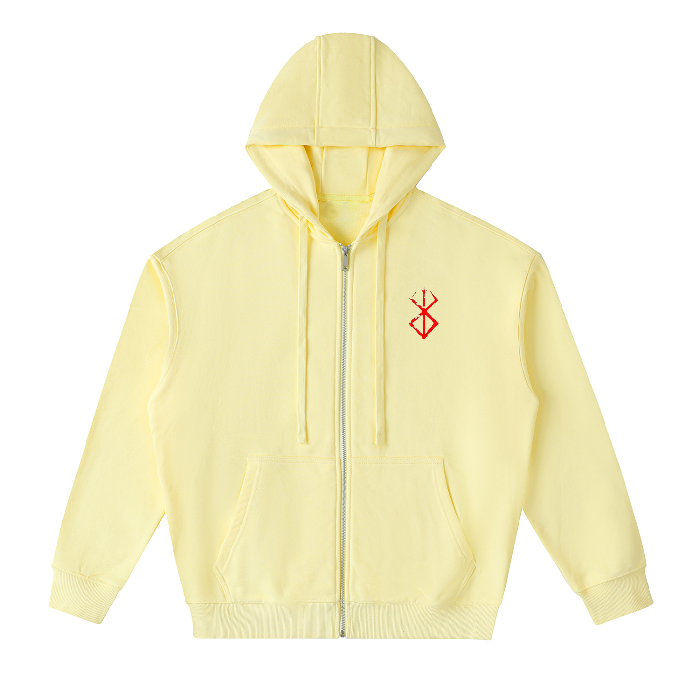 Drop-Shoulder Zip Up Hoodie