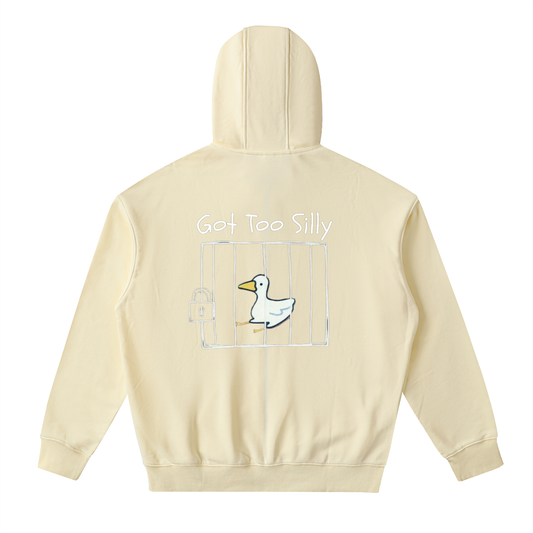 Drop-Shoulder Zip Up Hoodie