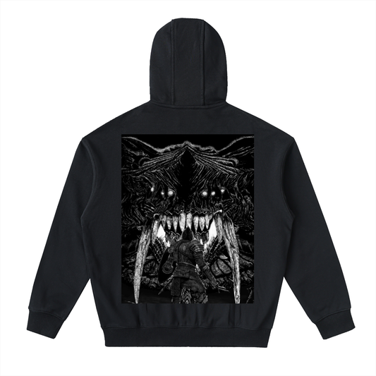 Drop-Shoulder Zip Up Hoodie