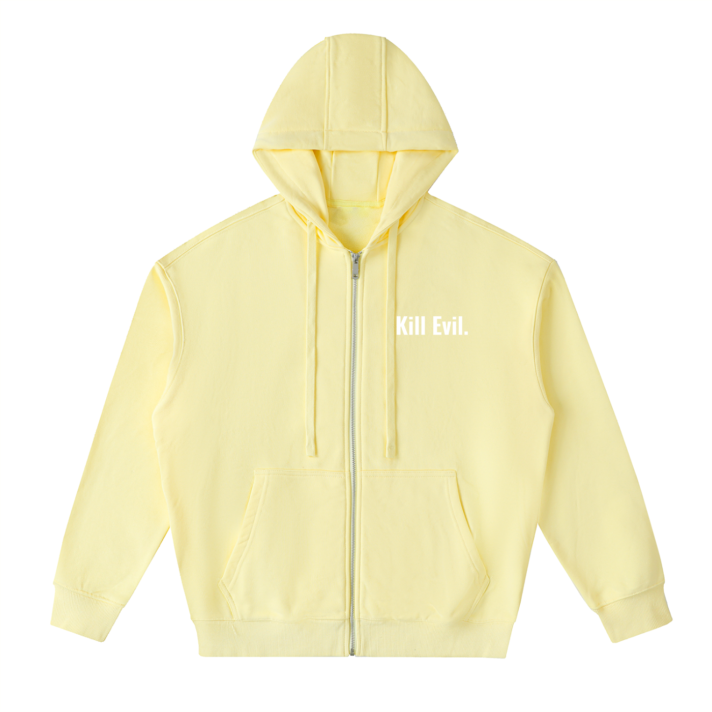 Drop-Shoulder Zip Up Hoodie