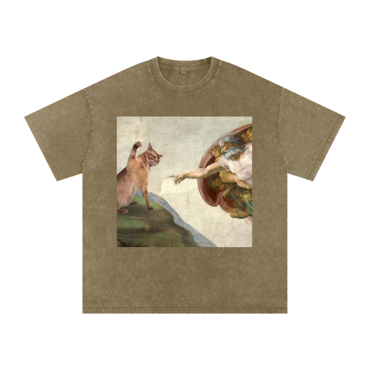 Snow Washed Oversized Cotton T-Shirt