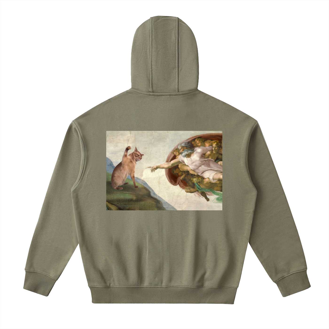 Drop-Shoulder Zip Up Hoodie