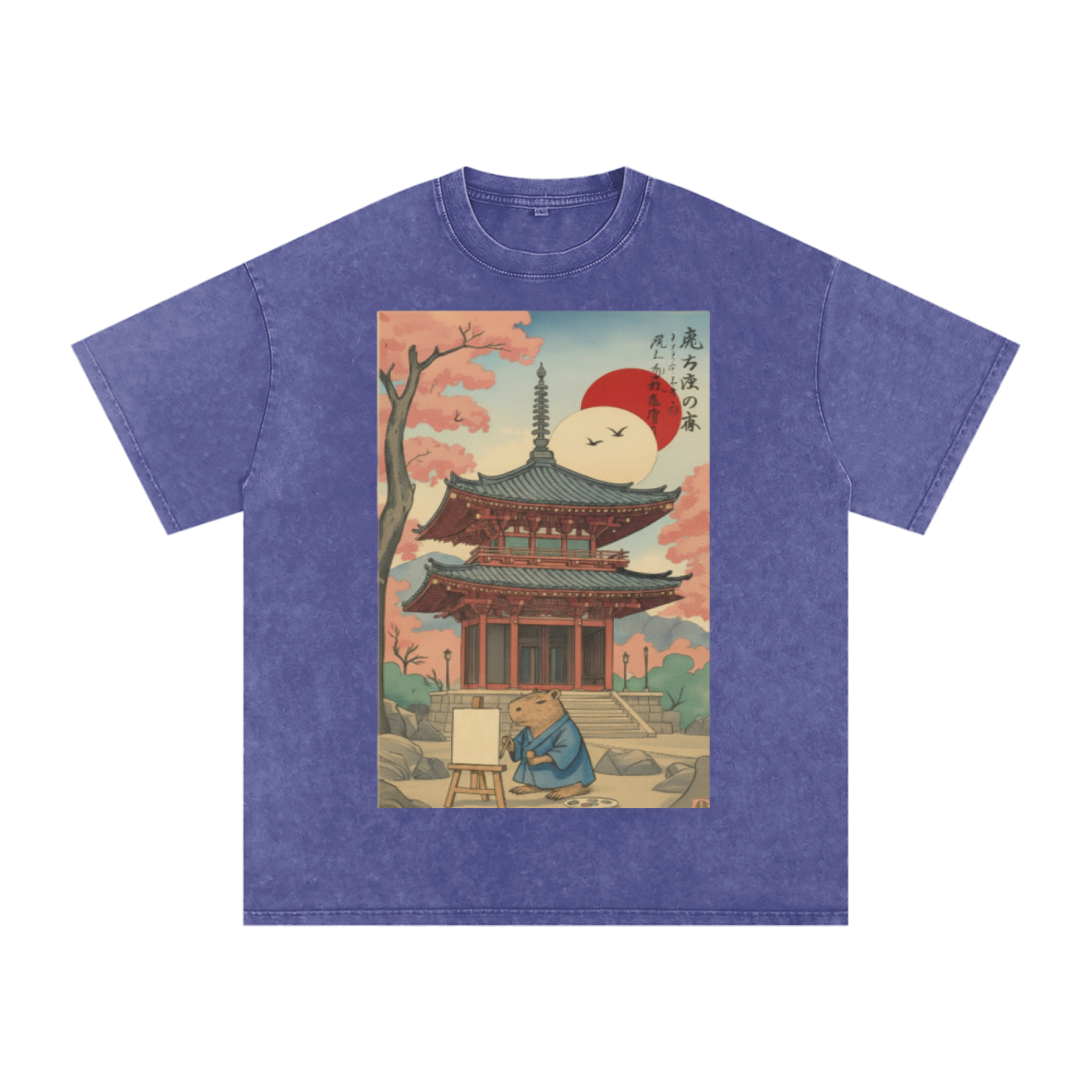 Snow Washed Oversized Cotton T-Shirt