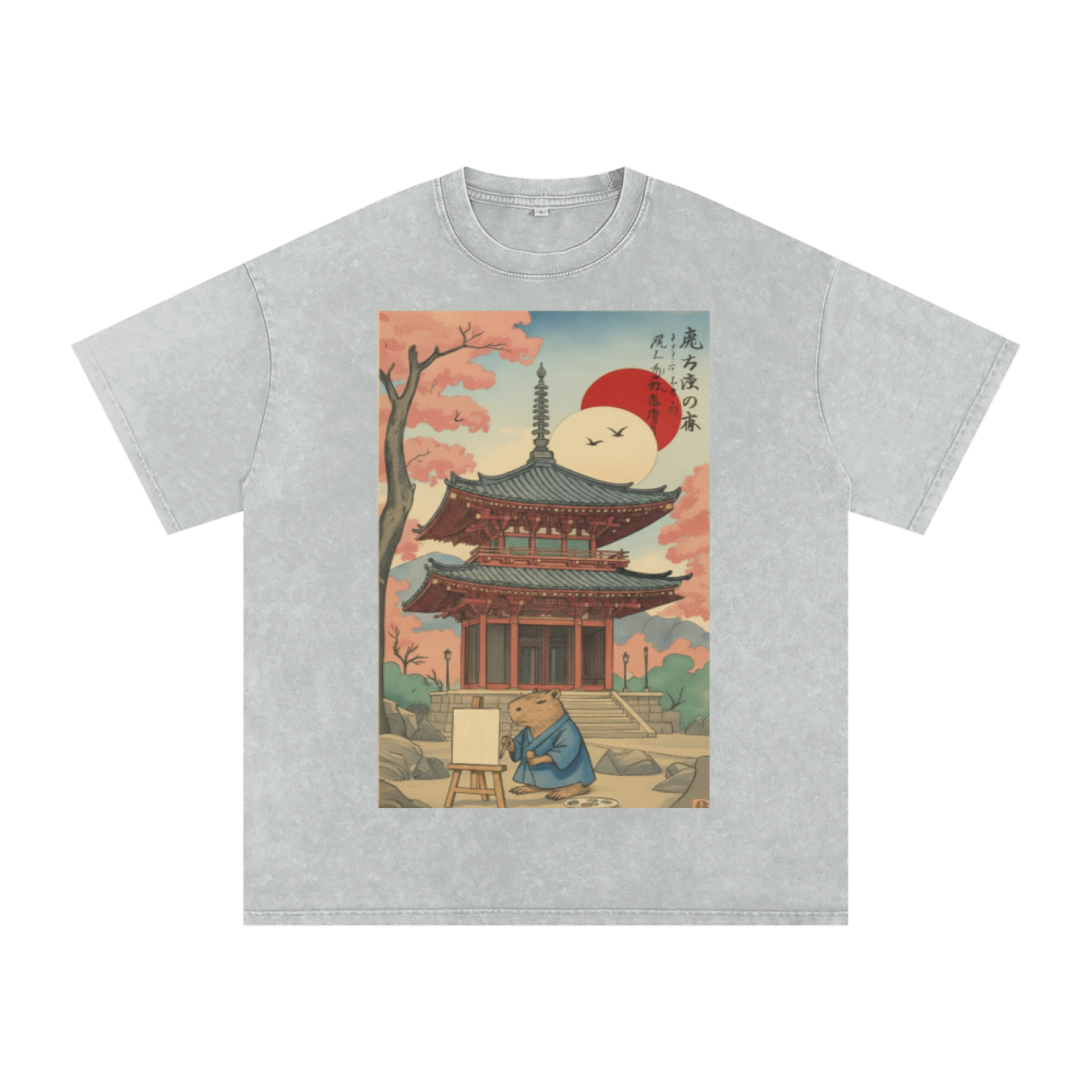 Snow Washed Oversized Cotton T-Shirt