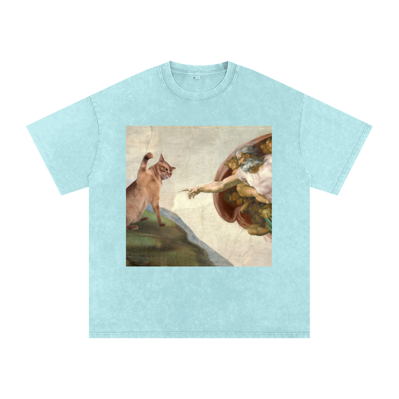 Snow Washed Oversized Cotton T-Shirt