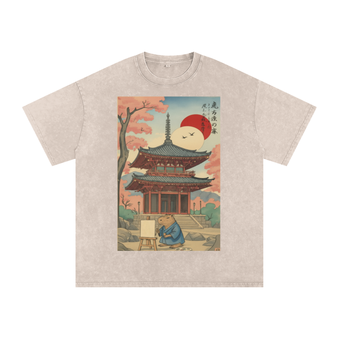 Snow Washed Oversized Cotton T-Shirt