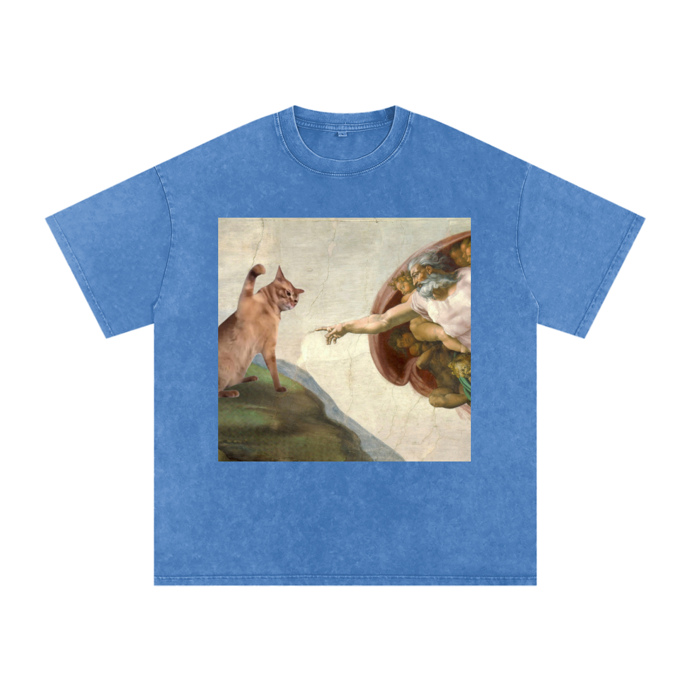 Snow Washed Oversized Cotton T-Shirt