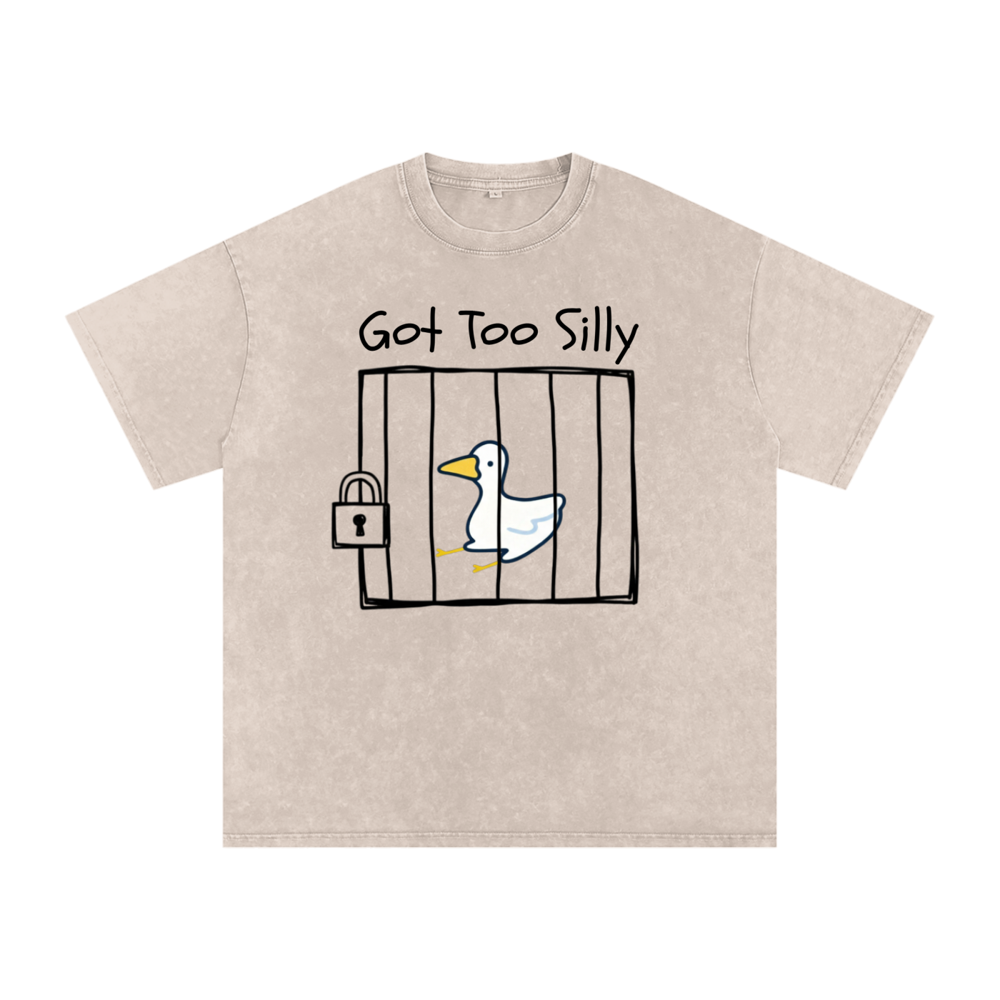 Snow Washed Oversized Cotton T-Shirt