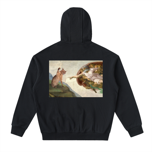 Drop-Shoulder Zip Up Hoodie