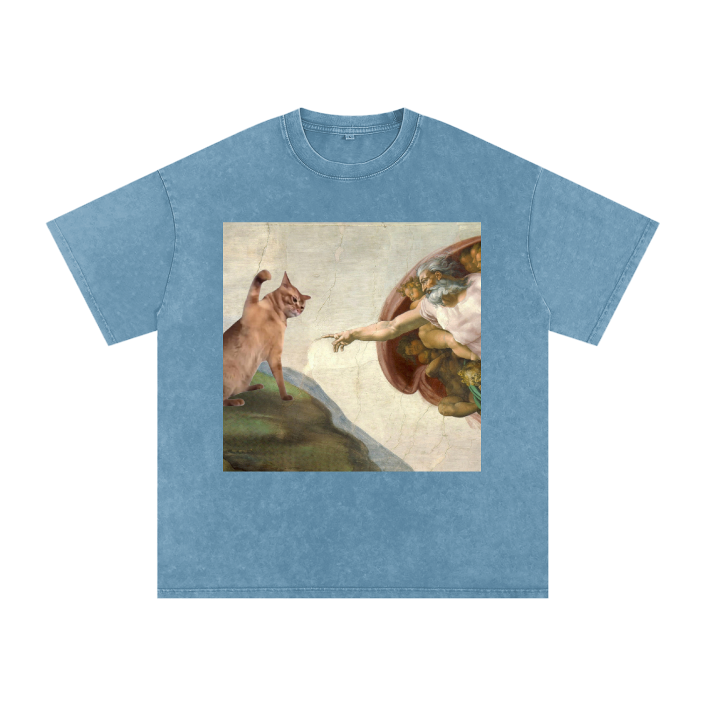 Snow Washed Oversized Cotton T-Shirt